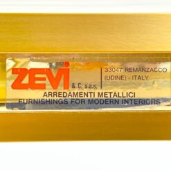 Žalvarinis kvadratinis staliukas su stiklu 46,5×46,5×37,5 cm