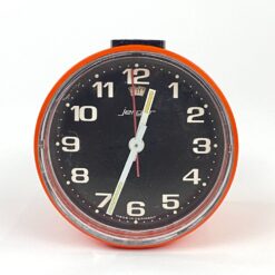 Vintažinis “Jerger Wecker Kugel” pastatomas laikrodis 8,5x11x10 cm