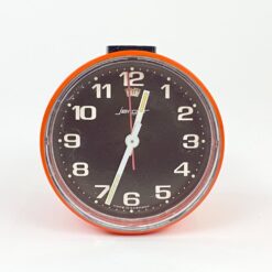 Vintažinis “Jerger Wecker Kugel” pastatomas laikrodis 8,5x11x10 cm