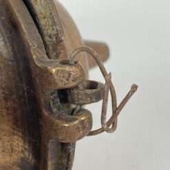 Žalvarinis senovinis aliejaus indas su snapeliu 10,5x8x9 cm