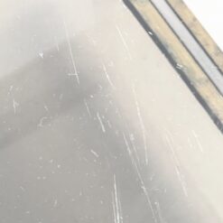 Vintažinis, metalinio rėmo su žalvariu staliukas su stiklu 50x80x41 cm