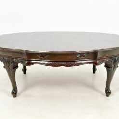 Raudonmedžio staliukas su dvejais stalčiukais 90x149x51,5 cm