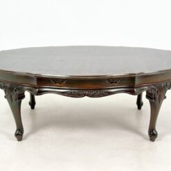 Raudonmedžio staliukas su dvejais stalčiukais 90x149x51,5 cm