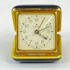 Vintažinis Junghans kišeninis laikrodis su žadintuvu 8x7,5x3,5 cm