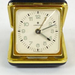 Vintažinis Junghans kišeninis laikrodis su žadintuvu 8×7,5×3,5 cm