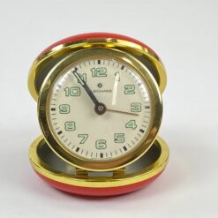 Vintažinis Junghans kišeninis mechaninis laikrodis su žadintuvu 8,5x8x3 cm