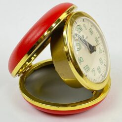 Vintažinis Junghans kišeninis mechaninis laikrodis su žadintuvu 8,5x8x3 cm