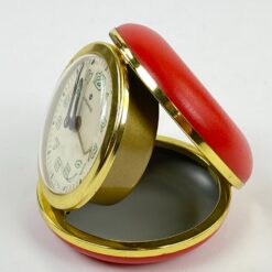 Vintažinis Junghans kišeninis mechaninis laikrodis su žadintuvu 8,5x8x3 cm