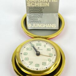 Vintažinis Junghans kišeninis mechaninis laikrodis su žadintuvu 8,5x8x3 cm