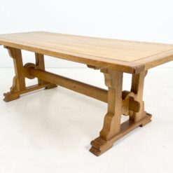 Ąžuolo masyvo valgomasis stalas 89,5x219x76 cm