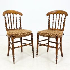 Riešutmedžio kėdės 2 vnt. Komplektas 40x43x89,5 cm, 51 cm