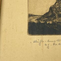 Įrėmintas grafikos darbas “Malūnas” 38,5×47,5×1,5 cm