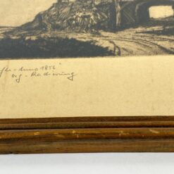 Įrėmintas grafikos darbas “Malūnas” 38,5×47,5×1,5 cm