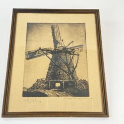 Įrėmintas grafikos darbas “Malūnas” 38,5×47,5×1,5 cm