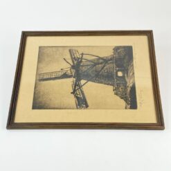 Įrėmintas grafikos darbas “Malūnas” 38,5×47,5×1,5 cm