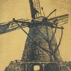 Įrėmintas grafikos darbas “Malūnas” 38,5×47,5×1,5 cm