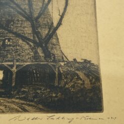 Įrėmintas grafikos darbas “Malūnas” 38,5×47,5×1,5 cm