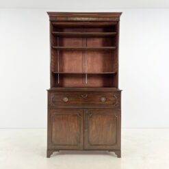 Angliško stiliaus raudonmedžio sekreteras su knygų lentyna 58x124x230 cm