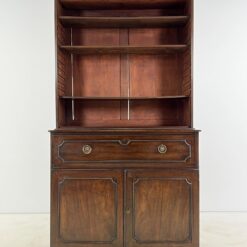 Angliško stiliaus raudonmedžio sekreteras su knygų lentyna 58x124x230 cm