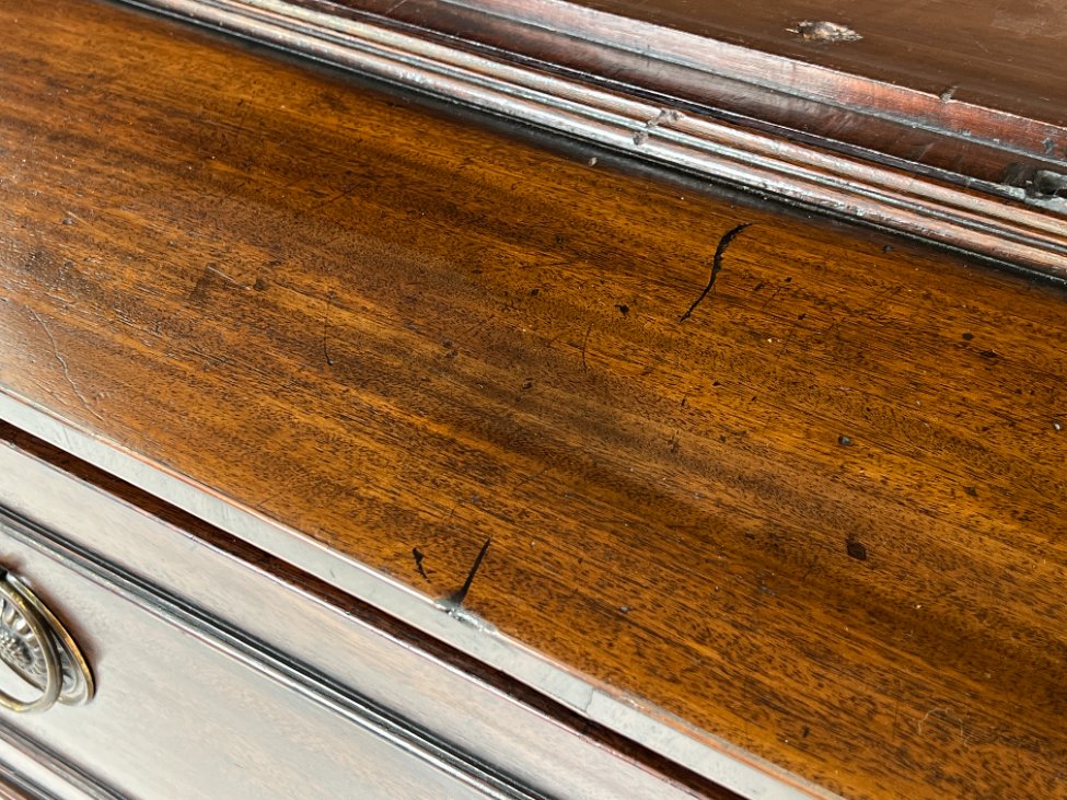 DP0325-stalai-12 Angliško stiliaus raudonmedžio sekreteras su knygų lentyna 58x124x230 cm