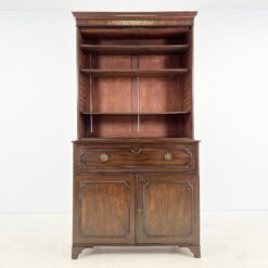 Angliško stiliaus raudonmedžio sekreteras su knygų lentyna 58x124x230 cm