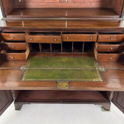 Angliško stiliaus raudonmedžio sekreteras su knygų lentyna 58x124x230 cm