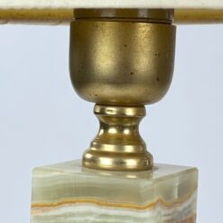 Staliniai šviestuvai iš onikso ir žalvario 2 vnt. komplektas 21x21x57,5 cm