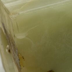 Staliniai šviestuvai iš onikso ir žalvario 2 vnt. komplektas 21x21x57,5 cm