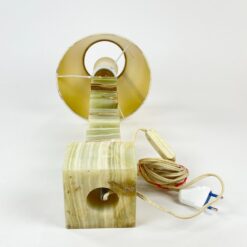 Staliniai šviestuvai iš onikso ir žalvario 2 vnt. komplektas 21x21x57,5 cm