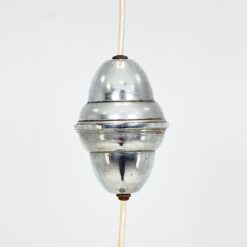 Vintažinis metalinis pakabinamas šviestuvas stikliniu gaubtu 18x28x78 cm