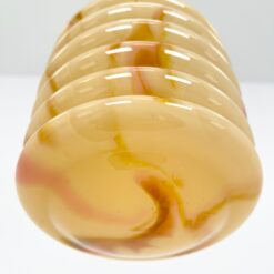 Art Deco stiliaus metalinis pakabinamas šviestuvas stiklo gaubtu 16x16x92 cm