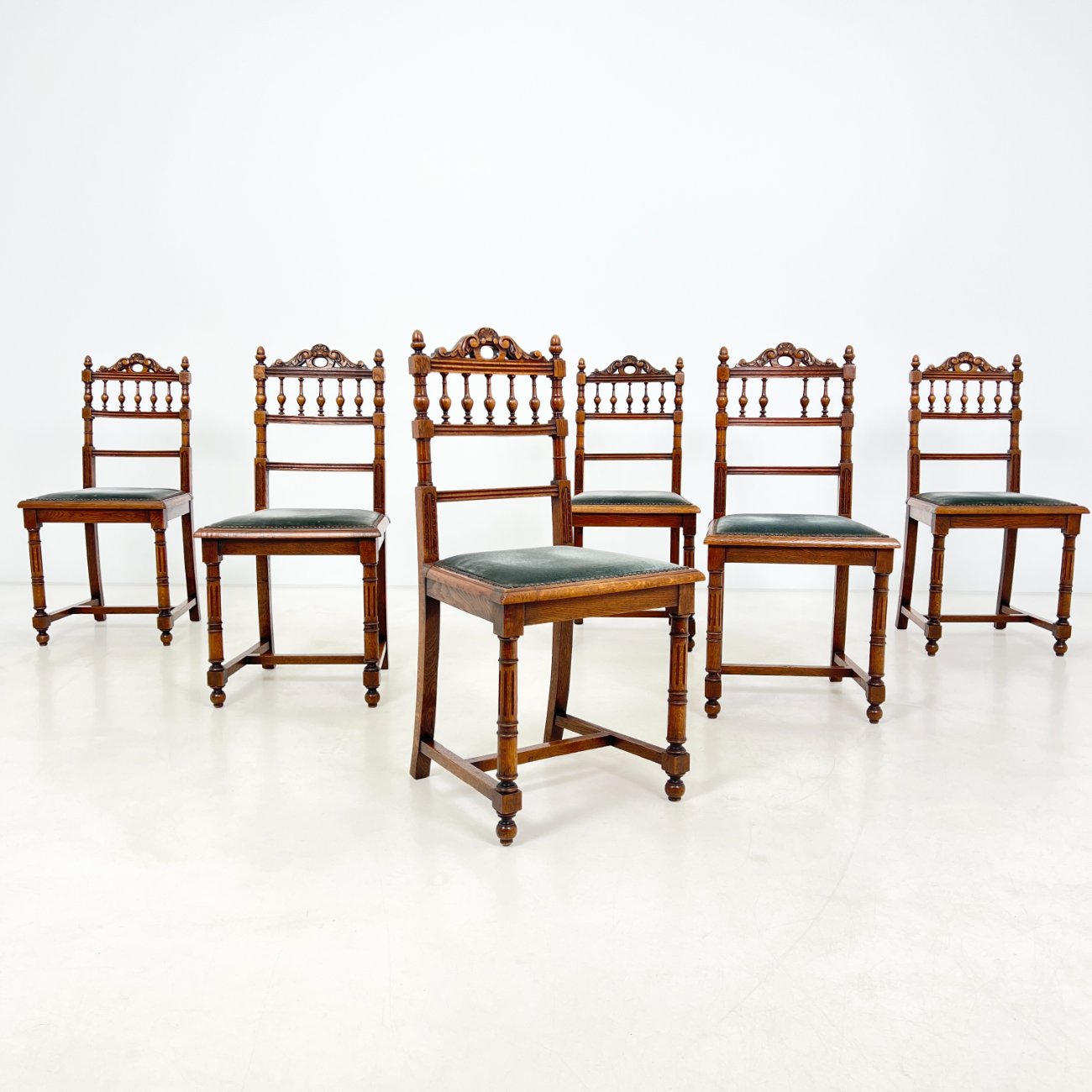 DP0338-kedes-0 Ąžuolinės kėdės 6 vnt. Komplektas 41x44x91 cm, 46cm