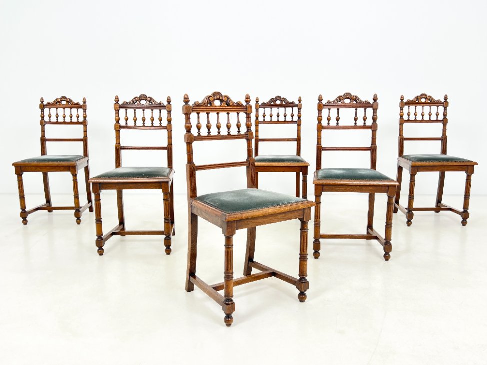 DP0338-kedes-2 Ąžuolinės kėdės 6 vnt. Komplektas 41x44x91 cm, 46cm