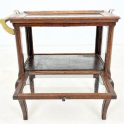 Ąžuolinis įstiklintas bariukas su padėklu 41x72x73 cm