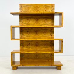 Art Deco stiliaus pastatoma riešutmedžio lukšto lentyna 33,5x121,5x161,5 cm