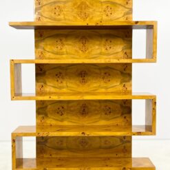 Art Deco stiliaus pastatoma riešutmedžio lukšto lentyna 33,5×121,5×161,5 cm