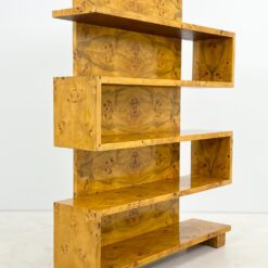 Art Deco stiliaus pastatoma riešutmedžio lukšto lentyna 33,5×121,5×161,5 cm