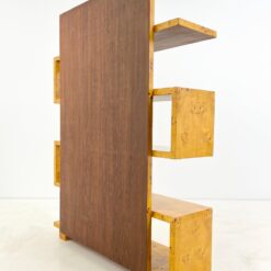 Art Deco stiliaus pastatoma riešutmedžio lukšto lentyna 33,5×121,5×161,5 cm