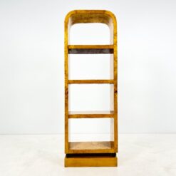 Art Deco stiliaus pastatoma riešutmedžio lukšto lentyna 30×60,5×178,5 cm