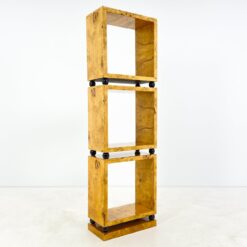 Art Deco stiliaus pastatoma riešutmedžio lukšto lentyna 29,5x58x193 cm