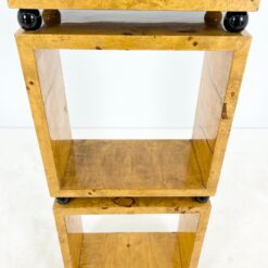 Art Deco stiliaus pastatoma riešutmedžio lukšto lentyna 29,5x58x193 cm