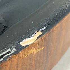 Art Deco stiliaus apvalus riešutmedžio lukšto staliukas 60x60x59 cm