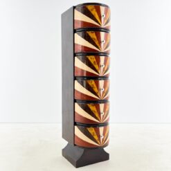 Art deco stiliaus šešių stalčių komoda 50x40x156 cm