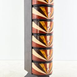 Art deco stiliaus šešių stalčių komoda 50x40x156 cm