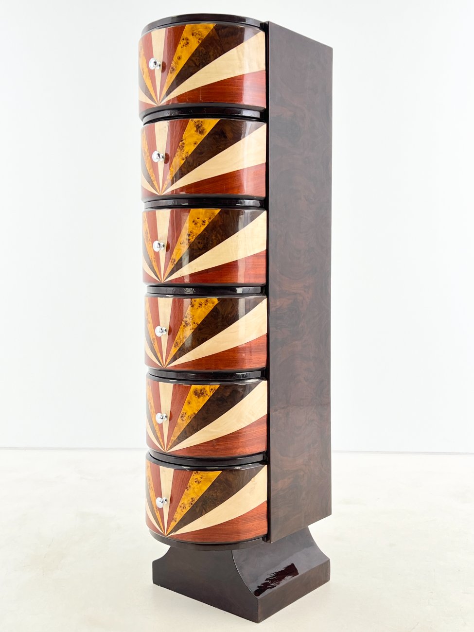 HF0443-komodos-3 Art deco stiliaus šešių stalčių komoda 50x40x156 cm