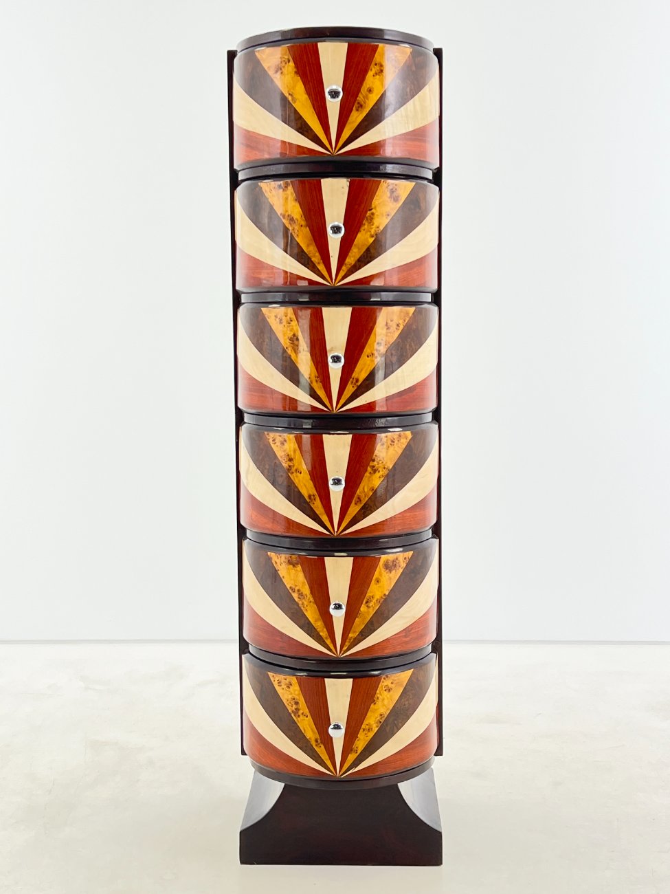 HF0443-komodos-4 Art deco stiliaus šešių stalčių komoda 50x40x156 cm