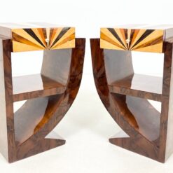 Art deco stiliaus riešutmedžio spintelės 2 vnt. Komplektas 40x50x74 cm