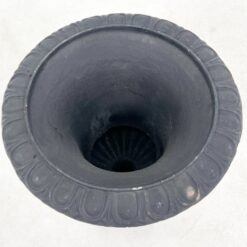 Ketaus juodos spalvos lauko vazonai su rankenomis 2 vnt. kompl. 46x46x59 cm