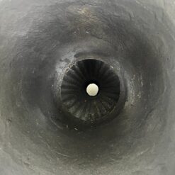 Ketaus juodos spalvos lauko vazonai su rankenomis 2 vnt. kompl. 46x46x59 cm