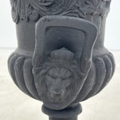 Ketaus juodos spalvos lauko vazonai su rankenomis 2 vnt. kompl. 46x46x59 cm